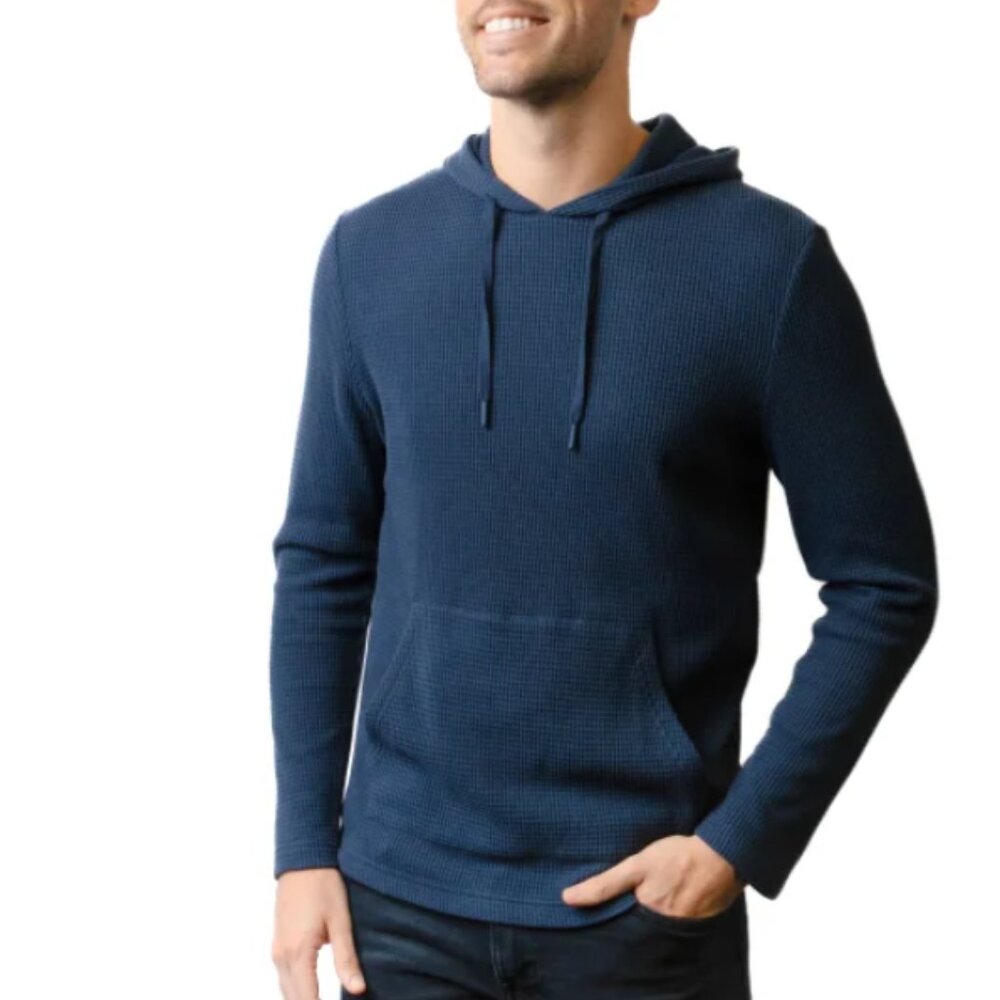 Rainforest Men's Textured Hoodie Navy Small